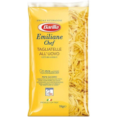 Barilla Pasta Noodles Emiliane Chef Tagliatelle all' Uovo Pack of 3 (3 x 1 kg)
