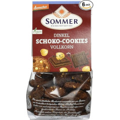 Sommer Spelt Chocolate Cookies Whole Grain Vegan Pack of 6 (6 x 150 g)