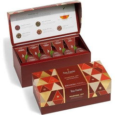 Tea Forte, Geschenkbox Teetruhe Geschenkset 20 verschiedene Sorten Handmade Pyramide Teesiebbeutel - Wärmende Freudentruhe