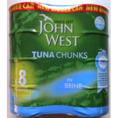 John West Tuna Chunks in Brine, 8 x 200 gm