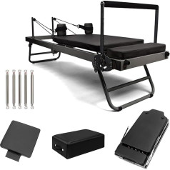 Pilates Reformer Device, Foldable Pilates Reformer Machine Equipment for Home Workouts, Portable Reformer Pilates Machine for Home Gym