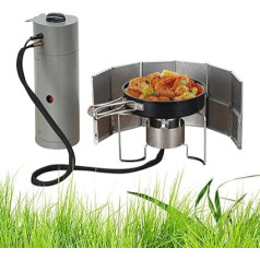 SVCEQZE Portable Camping Stove, Hiking Stove, Backpack Stove - Compact Folding Windshield Backpack Stove for Outdoor Backpacking Hiking, gray, See description
