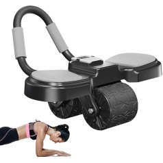 Abdominal Wheel Roller, Automatic Rebound Abdominal Wheel - Adjustable Portable Ab Training Device Abdominal Wheel - Compact Abdominal Trainer, Fitness Roller, Wheel or Arms, Chest, Back, Legs