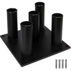 Yes4All Vertical Barbell Stand for 50 mm Barbell - Home Gym Bar Holder Stand for Up to 9 Stages - Barbell Rack, Barbell Rack, Bar Holder