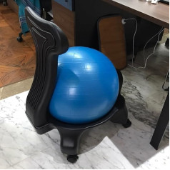 Ergonomic Blue Yoga Ball Chair Office Desk with Base Stability Ball Chair for Adults Pregnancy Heavy People