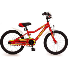 Fire Brigade 18 Children's Bike MTB with Rear Pedal Brake Hub 18 Inch Children's Bicycle Red