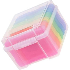 COOLHIYA Grußkarten Organizer Set Mit Trennwänden Transparente Kunststoff Für Fotos Sammelalben Und Bastelmaterial Ideal Für Schreibtisch Und Regale