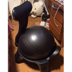 Balance Ball Chair Yoga Ball Chair with Burst Safe Ball and Air Pump, Ergonomic Gymnastics Ball Chair for Physiotherapy, Relief of Back Pain, Balance Ball Posture Chair for Writing Desk