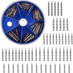 55 Stück Wolfram Nagel Gewichte Kit Wacky Worm Nagel Gewicht Angeln Tackle Einsatz Bleistift Sinker für Bass Wacky Rigs Angeln