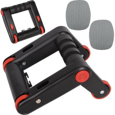 W&H Push-up handles, including abdominal roller function, foldable wheels with 2 modes, calisthenics equipment for indoor and outdoor use, push-up board with robust wheels and non-slip handle