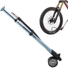 Tyre Pump for Bicycles, Bicycle Pump, Portable Mountain Bike Tyre Pump with Pressure Gauge, Floor Pump for Bicycles, Tyre Pump with Pressure Gauge, Leak-Proof, Bicycle Accessories