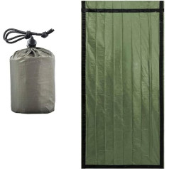 Rvtkak Emergency Thermal Sleeping Bag, Ultralight Emergency Sleeping Bag, Double Waterproof, PE Aluminum Foil, Survival Blanket, Sleeping Bag, Sleeping Bags for Adults, Winter Warm