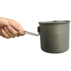 Jolmo Lander Titan Adventure Kochtopf mit Verriegelungsgriff, ultraleicht, kompakter Becher für Camping, Wandern, 750 ml/900 ml/1100 ml
