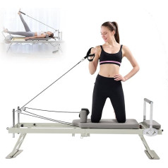 Multifunctional Pilates Reformer, Pilates Machine with Adjustable Intensity, Foldable Pilates Core Bed, Professional Fitness Equipment for Yoga Exercise for Home Gym