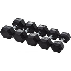 JK Fitness Barbell Rubber Hex Dumbbell – 6kg – -