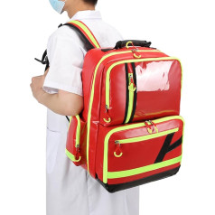 Joyfitness First Aid Bags, Empty First Aid Backpack, Emergency Backpack, Empty Rescue Bag with Multiple Pockets for Camping, Cycling, Hiking Outdoors (Bag Only)