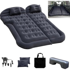 CALOER SUV Air Mattress Portable Truck Bed Mattress, Inflatable Car Mattress for Travel Camping Outdoor with 2 Cushions and Air Pump, Blow Up Bed, Car Sleeping Mattress Bed for Universal SUVs, Black