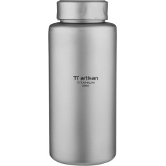 RANRAO 1000ml Titanium Water Bottle, Outdoor Water Bottle, Leakproof Drinking Bottle Coffee Canteen Kettle for Tea, Coffee, Drinking Cup, Titanium Bottle for Hiking, Climbing, Picnic, Cycling