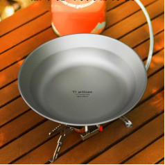 QOXEZY Camping Titanium Tableware Plate Bowl Lightweight and Durable (850ml)