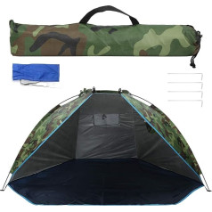 BuyWeek Fishing Tent, Outdoor Camping Tent Portable Waterproof Camouflage Parasol 2 Person Tent for Fishing Camping Picnic