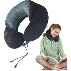 Inflatable Neck Pillow for Travel - Inflatable Travel Pillow | Plane U-shaped Inflatable Neck Pillow for Push-on | Removable Travel Neck Pillow for Car, Plane, Home, Train