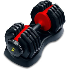 Strongology Urban25 Adjustable Dumbbells - Black/Red - 2.5kg to 25kg