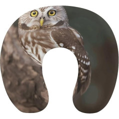 WYUSPGK Travel Pillow, Wildlife, Animals, Owl, Print, Neck Pillow, U Shaped Pillow, Travel Neck Pillow, Memory Foam Pillow, Airplane Pillow, Portable Pillow