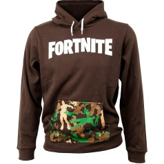 Fortnite Hoodie Kids Logo Brown 164 cm, brown