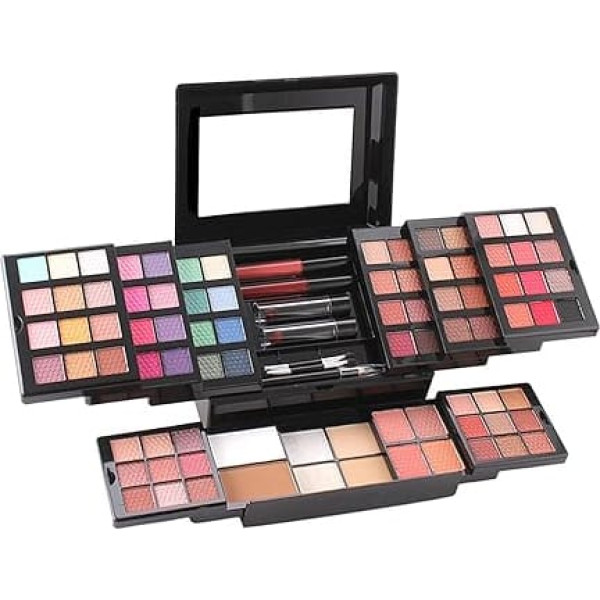 MKNZOME Multifunctional Exquisite Cosmetic Gift Set, Makeup Kit for Face, Eyes and Lips, Birthday Gift for Girlfriend with Eyeshadow Palette, Lipstick, Blush, Pressed Powder