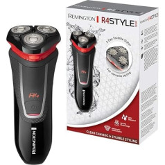 Remington R4000 Men's Electric Shaver (Wet & Dry Shaver, Battery Operated, Comfort Detail Trimmer + Long Hair Cutter, 3-Day Beard Attachment) Rotary Shaver R4000