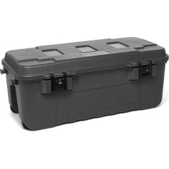 Plano Sportsman Trunk Large 102L Charcoal Military Grade Storage Box with Lid Heavy Duty Large Camping Army Storage Case Perfect for Hunting Paintball Airsoft