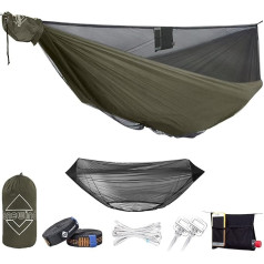 onewind Ridgeline XL Double Camping Hammock with Mosquito Net, Tree Straps, Compact for Camping, Beach, Relaxation