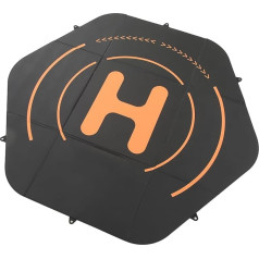 Alomejor 110cm Drone Landing Sites Double Sided Foldable Hex Mat Waterproof Quick Foldable Helicopter Landing Pad for RC Drones Helicopter