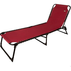 AKTIVE Multiposition 61088 Folding Lounger Garnet Red Plastic