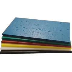Chopping Board Set of 6, Gastro Premium Plastic Board - 37 x 23 x 1 cm - Antibacterial - Dishwasher Safe - No Plasticisers - Breakfast Board - Gastro Board - 6 Colours - Polypropylene PP