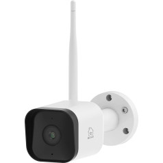 DELTACO Smart Home Smart IP Security Camera - Outdoor IP65-2MP 1080p - ONVIF/RTSP - WiFi - App - Wide Range Antenna - White