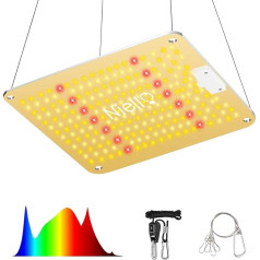 Niello QB1000 LED Plant Lamp with Dimmable, LED Grow Lamp Full Spectrum, High PPFD and IR Grow Light Grow Lamp for 2 x 2 ft Indoor Grow Tent Seeds Bud Plant Vegetables and Flowers
