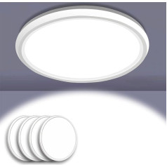 ETDEUH Ceiling Light LED Ceiling Light, 15 W Modern Ultra Thin LED Ceiling Light Round Flat 1800 LM 5000 K Bathroom Lamp Ceiling Kitchen Lamp for Bathroom Hallway Bedroom Balcony Living Room Kitchen