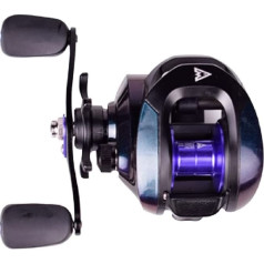 OIJKLA Angelrolle zum Baitcasting, für Links- und Rechtshänder, 169 g, ultraleichte Aluminiumspule, BFS-Profil, Baitcastingrolle (linkshänder)