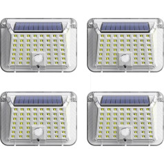 Voltix Solar LED Outdoor Light with 90 LEDs, LED Spotlight for Outdoor, 3 Modes with Motion Sensor, Waterproof Wall Light IP65 for Garden, Patio and Garage (4)