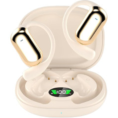 Open Ear Hook Running Cycling Headphones Wireless Bluetooth Sports Earphones Over Ear TWS Wireless Air Conduction Gym Earbuds with Ear Hooks Workout Waterproof Headphones for iPhone Android Runners
