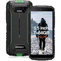 DOOGEE S41 Pro Outdoor Mobile Phone Without Contract with 7 GB RAM and 64 GB ROM/1 TB TF, 6300 mAh, 5.5 Inch HD Display, 4G Dual SIM, Outdoor Smartphone 13 MP Camera, Android 12, IP68 Smartphone, NFC,