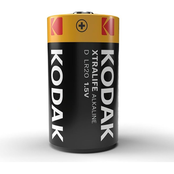 Kodak D cell batteries, pack of 8, disposable alkaline battery, LR20, 1.5 V