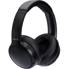 Panasonic RB-M600BE-K Wireless Headphones with Hybrid ANC, Rotating Over-Ear, Bluetooth 5.3, Built-in Microphone, Up to 65 Hours Playback, XBS Deep, USB-C, Black