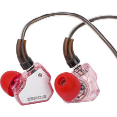 LINSOUL 7Hz x Crinacle Zero:2 In-Ear Monitor, Updated 10mm IEM with Dynamic Driver, Wired Earbuds, Gaming Earbuds, OFC IEM Cable with Microphone for Musicians (With Microphone, Pink)