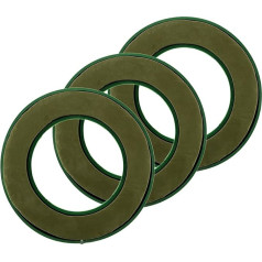 FWEEK 3 pieces floral foam wreath 30 cm, floral sponge wreath round, flower foam ring, wet foam set, floral moss with collection tray, sponge for crafts for celebrations, weddings, gifts