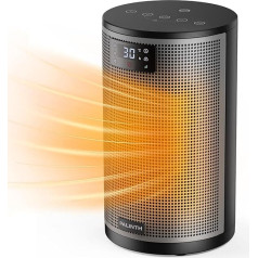PALINTH Fan Heater, Energy Saving, 1500 W Room Quiet Heating Electric for Home Low Energy, 3 Modes, Portable Ceramic Fan Heater with Thermostat, Overheating & Tip Over Protection, 8H Timer, for Indoor