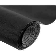 Yuragim Faux Leather Sold by the Metre 200 x 140 cm, Leather Fabric Sold by the Metre Waterproof Faux Leather Grained Leather Textured Leather Fabric Sold by the Metre Leather Black Gifts for Easter