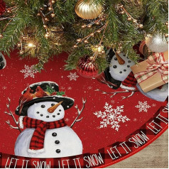 Christmas Tree Blanket Skirt, 120 cm / 47 Inch Christmas Tree Skirt Round Christmas Tree Skirt Christmas Tree Stand Carpet Tree Blanket for Christmas Decoration Holiday Party Decoration