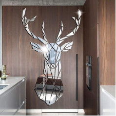 3D Mirror Deer Wall Stickers, Wall Pictures, 3D Wall Stickers, DIY Decorative Wall Sticker, Living Room, Bedroom, TV, Sofa, Background, Wall Art, Wall Sticker